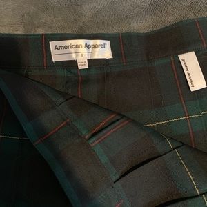 American apparel plaid mini skirt